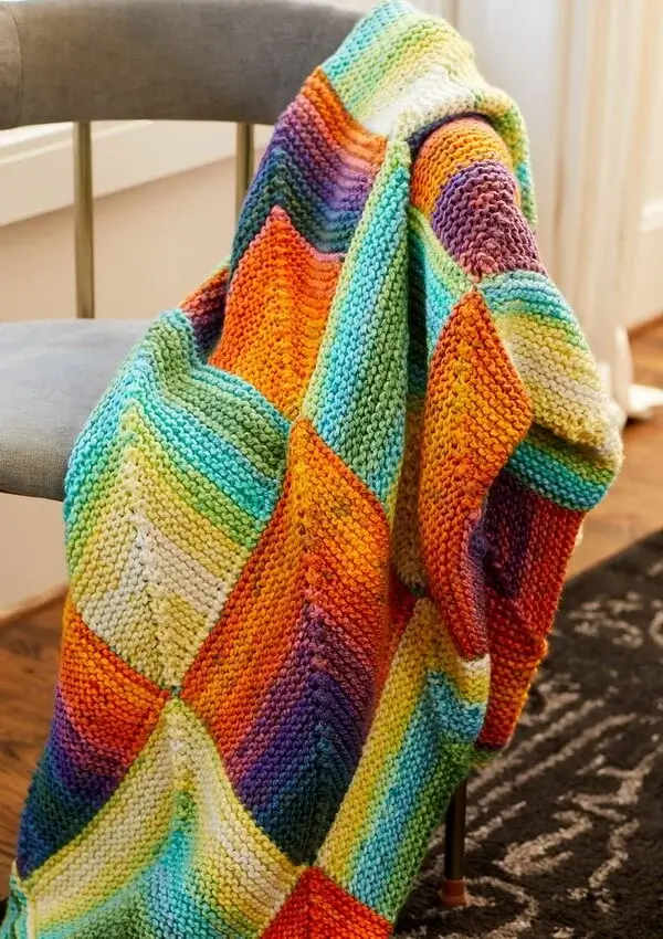 Colorful Checkerboard Throw