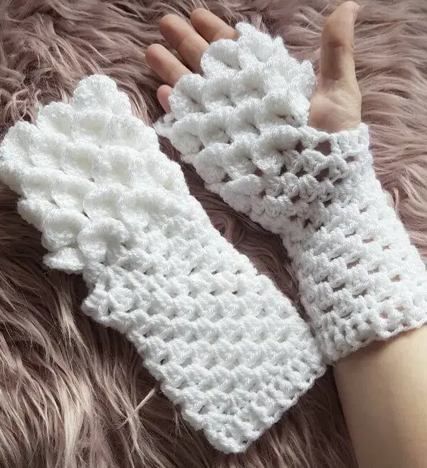 Dragon Scale Fingerless Gloves