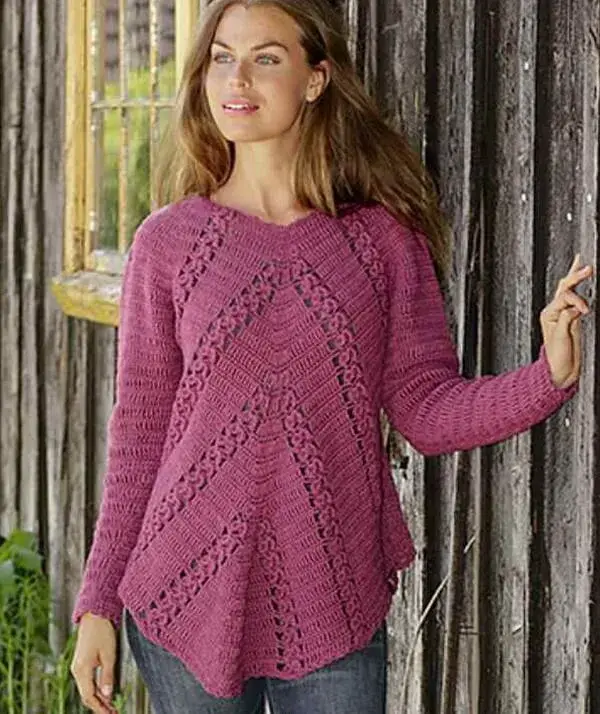 Flora Viola Sweater in 6 sizes