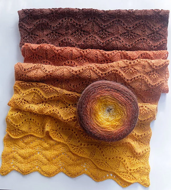 Ginkgo Leaf Oversized Scarf