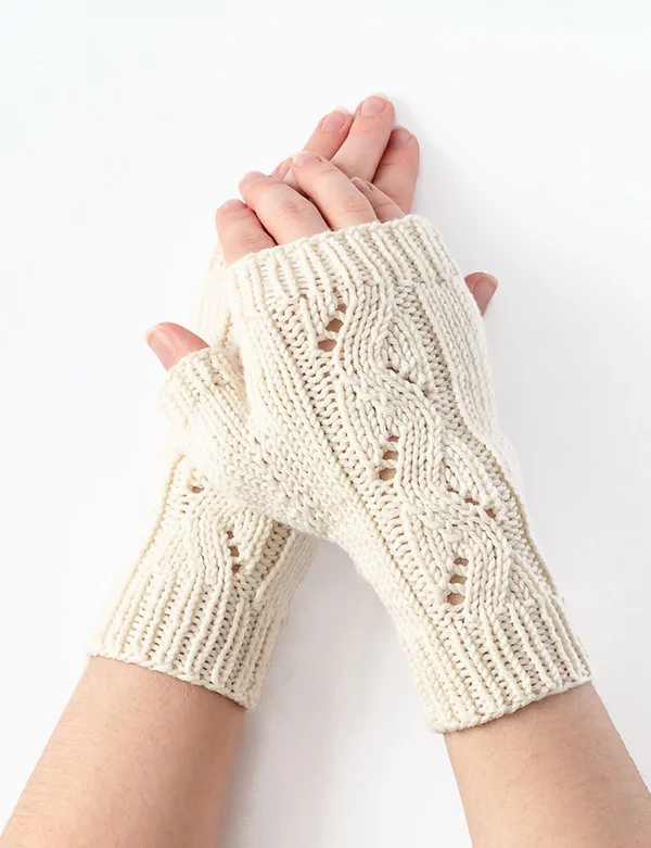 Glacier fingerless gloves