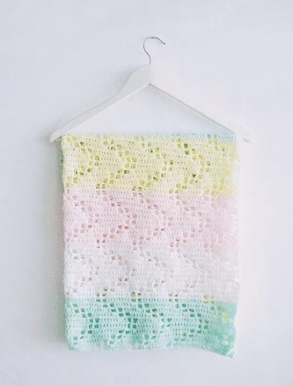 Hopscotch Baby Blanket in Pastel Colors