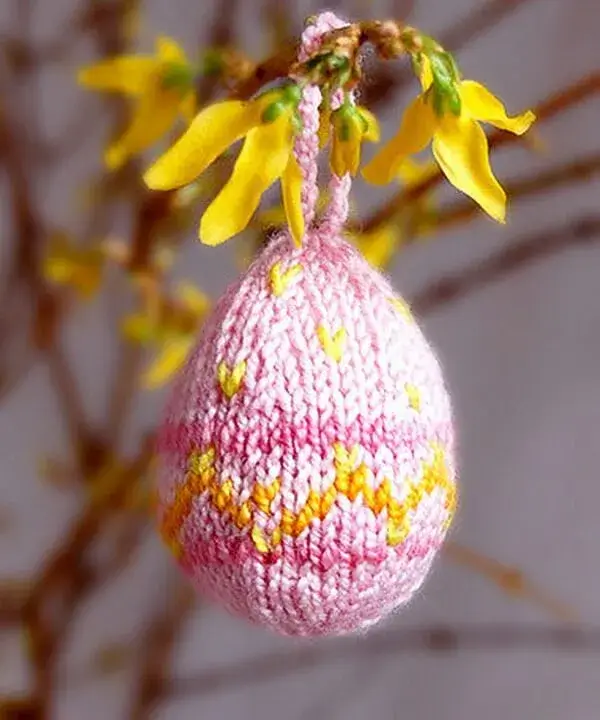 Knit Easter Egg Ornaments