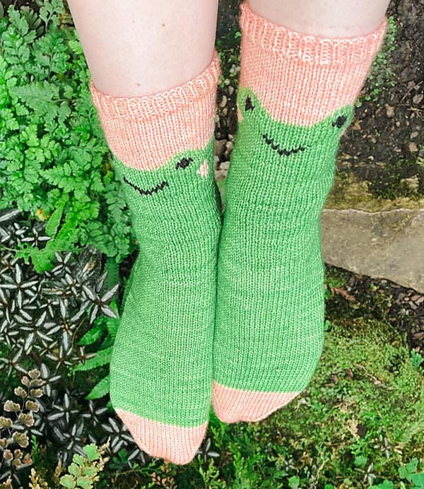 Knitted Froggy Socks