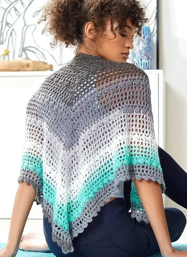 Mesh and Blocks Shawl