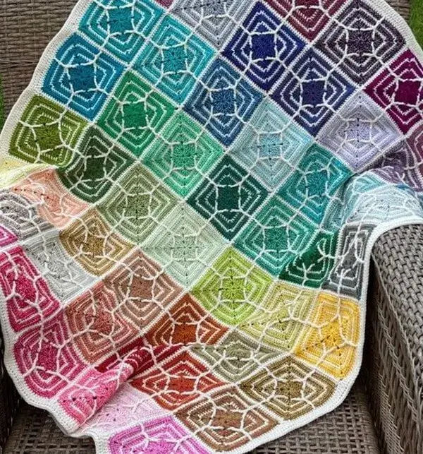 Northern Diamond Square Blanket