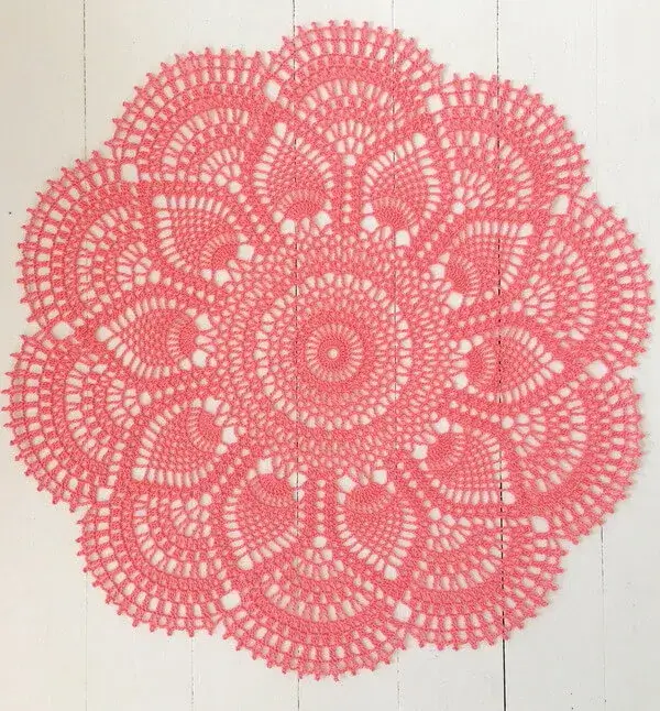 Pink Pineapple Doily