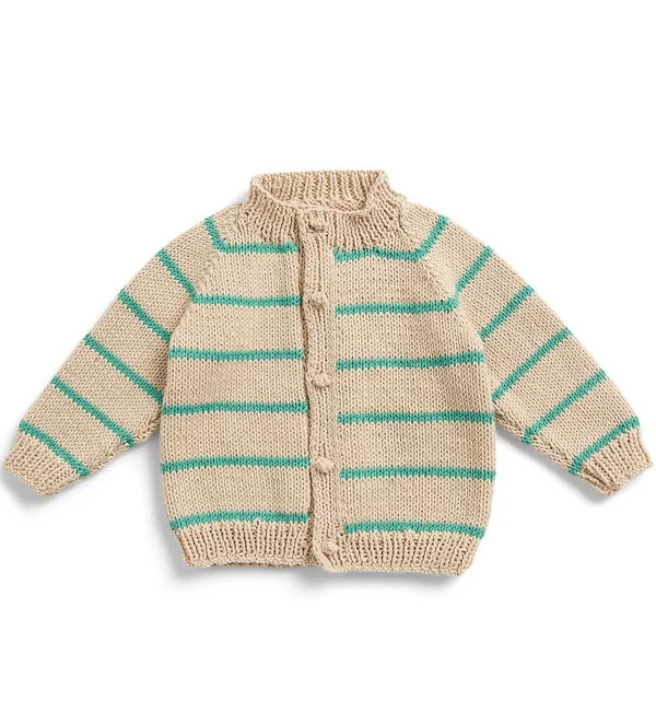 Sea Breeze Stripes Knit Baby Cardigan