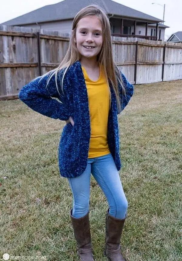 Velvet Cardi for Kids